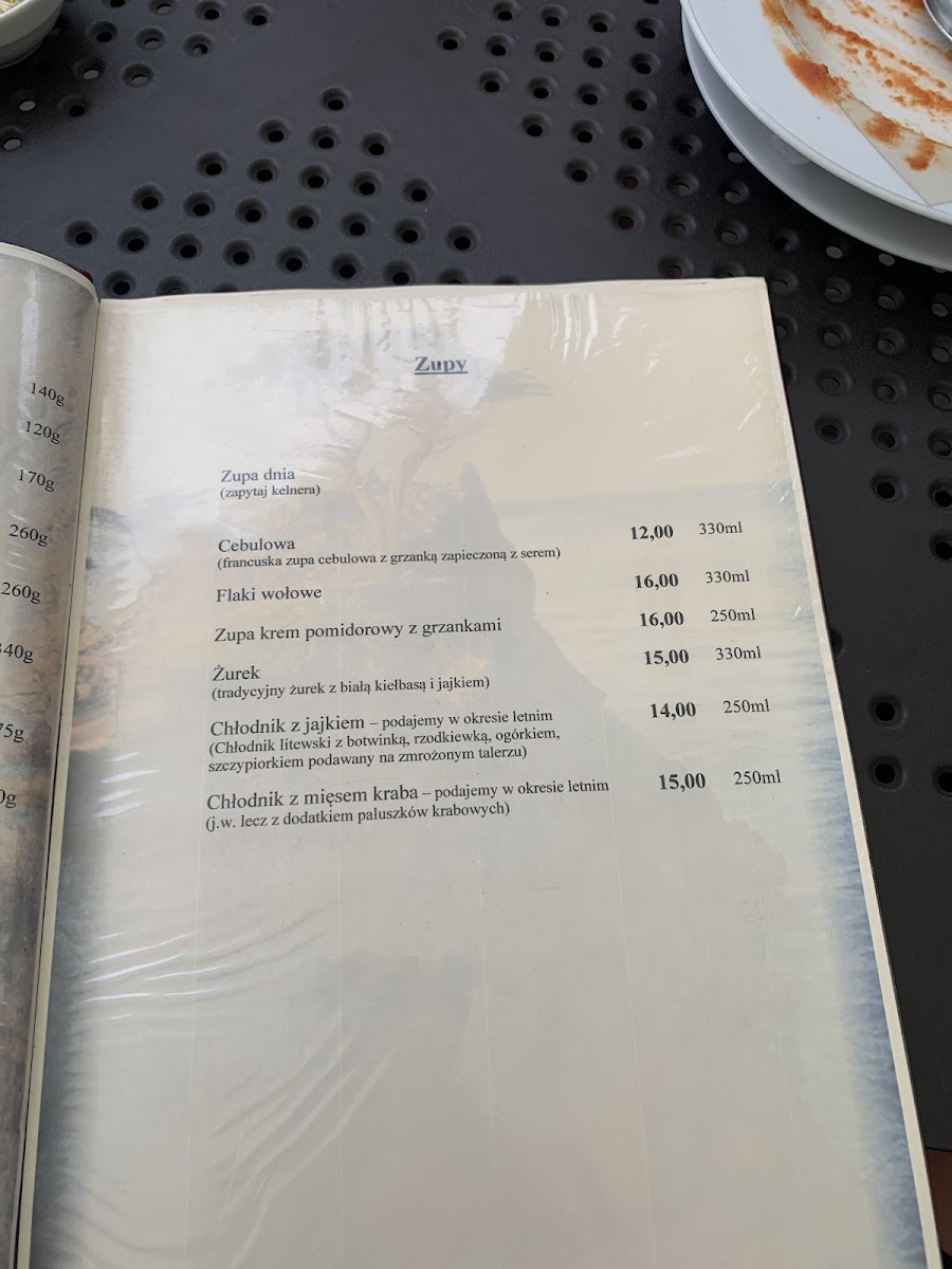 Menu Złota Grota. Restauracja. Kuchnia Śródziemnomorska. Catering-2