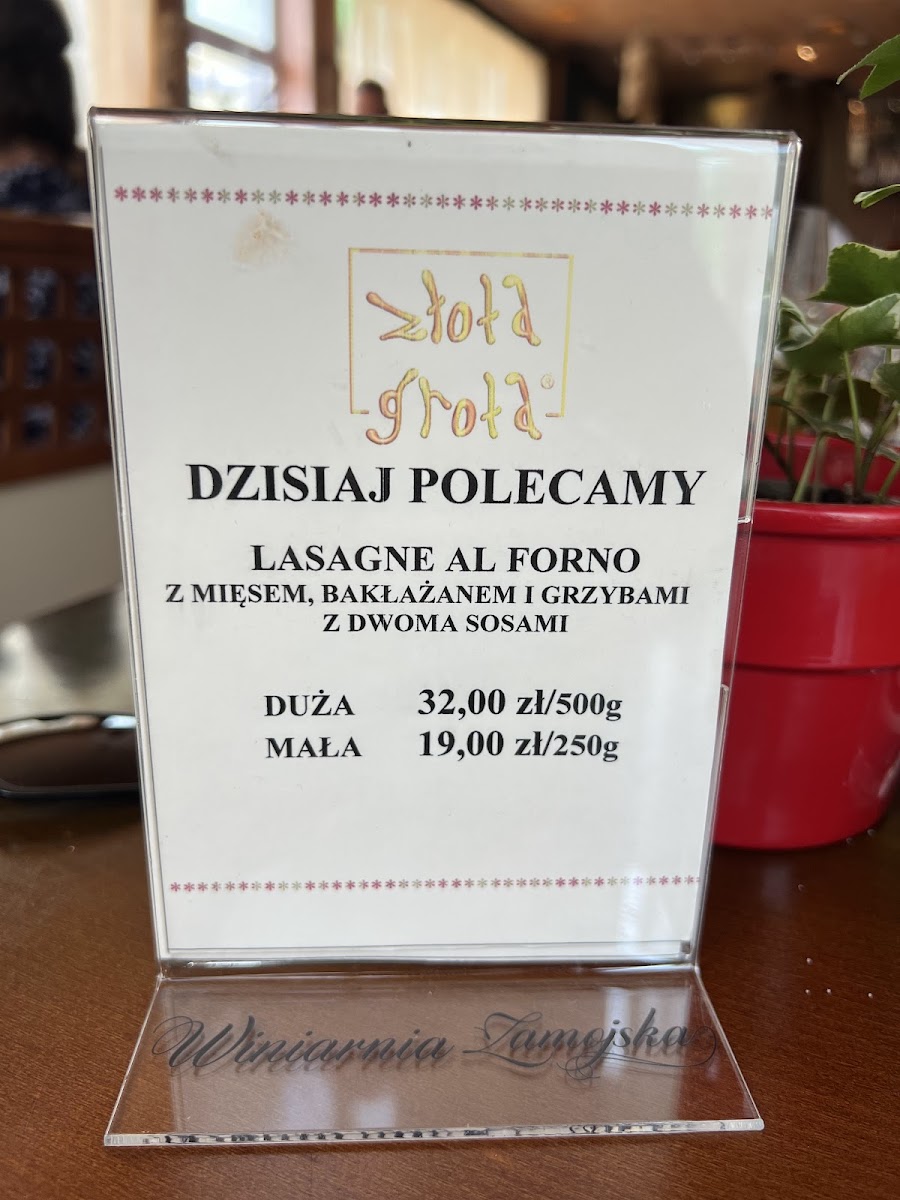 Menu Złota Grota. Restauracja. Kuchnia Śródziemnomorska. Catering-3