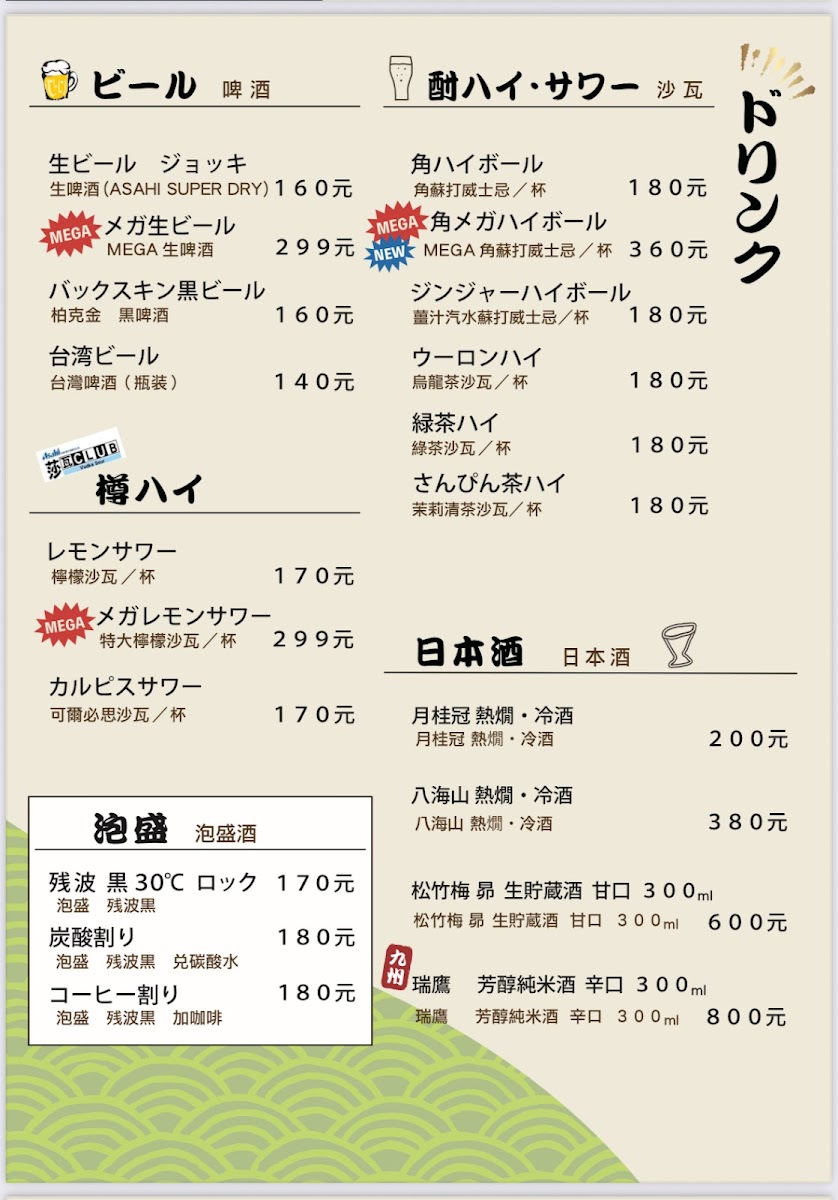 Menu Zuigao Izakaya Restaurant-2