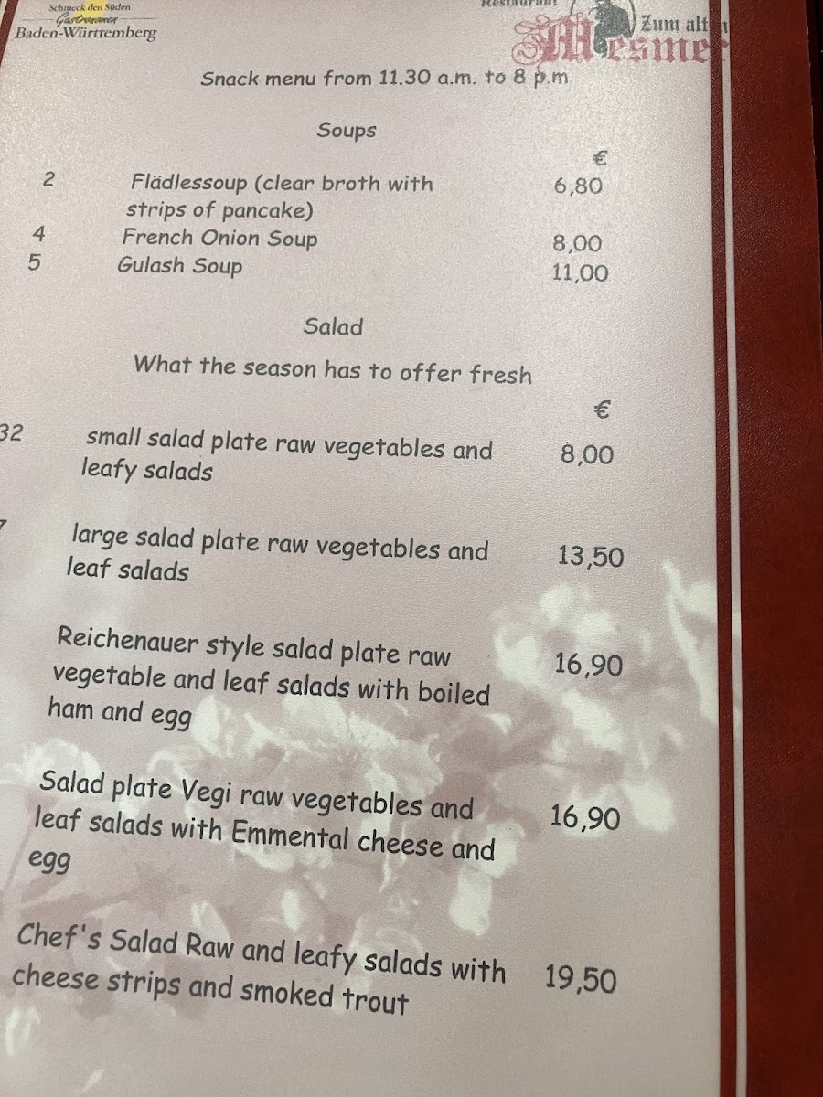 Menu Zum Alten Mesmer-8