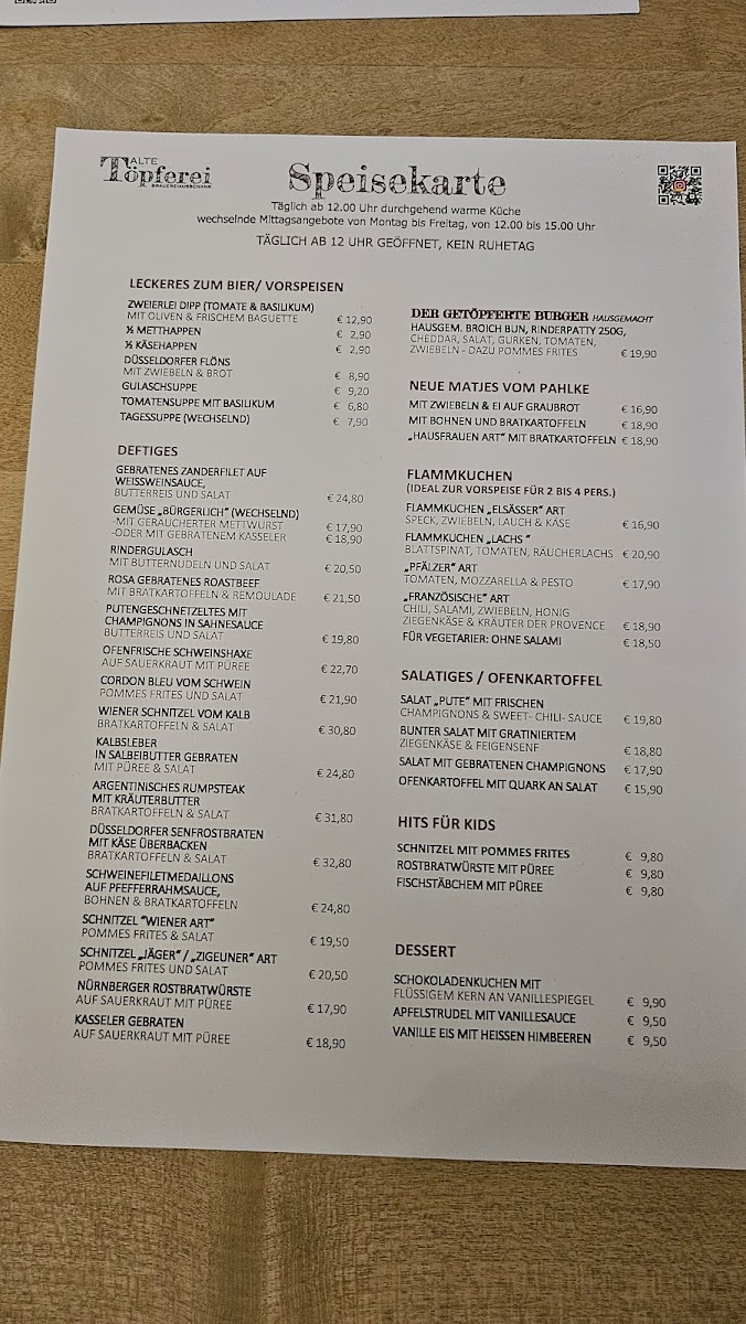 Menu Zur Alten Töpferei -Gulasch Restaurant & Veranstaltungs- Gmbh-1