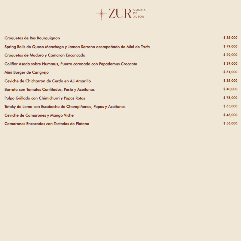 Menu Zur Cocina De Autor-3