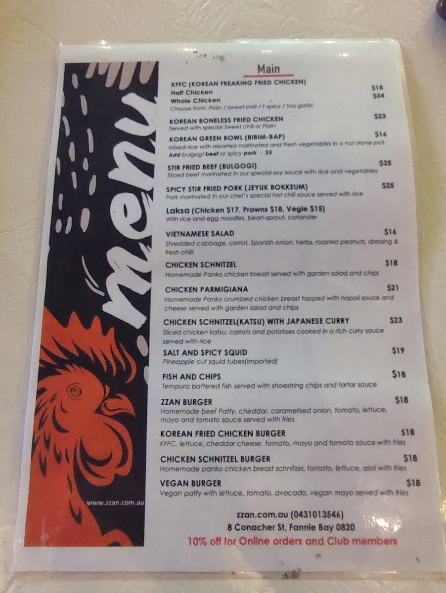 Menu Zzan Korean-2